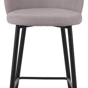 sgabello_shelly_beige3 Sgabello Shelly in tessuto beige con gambe nere