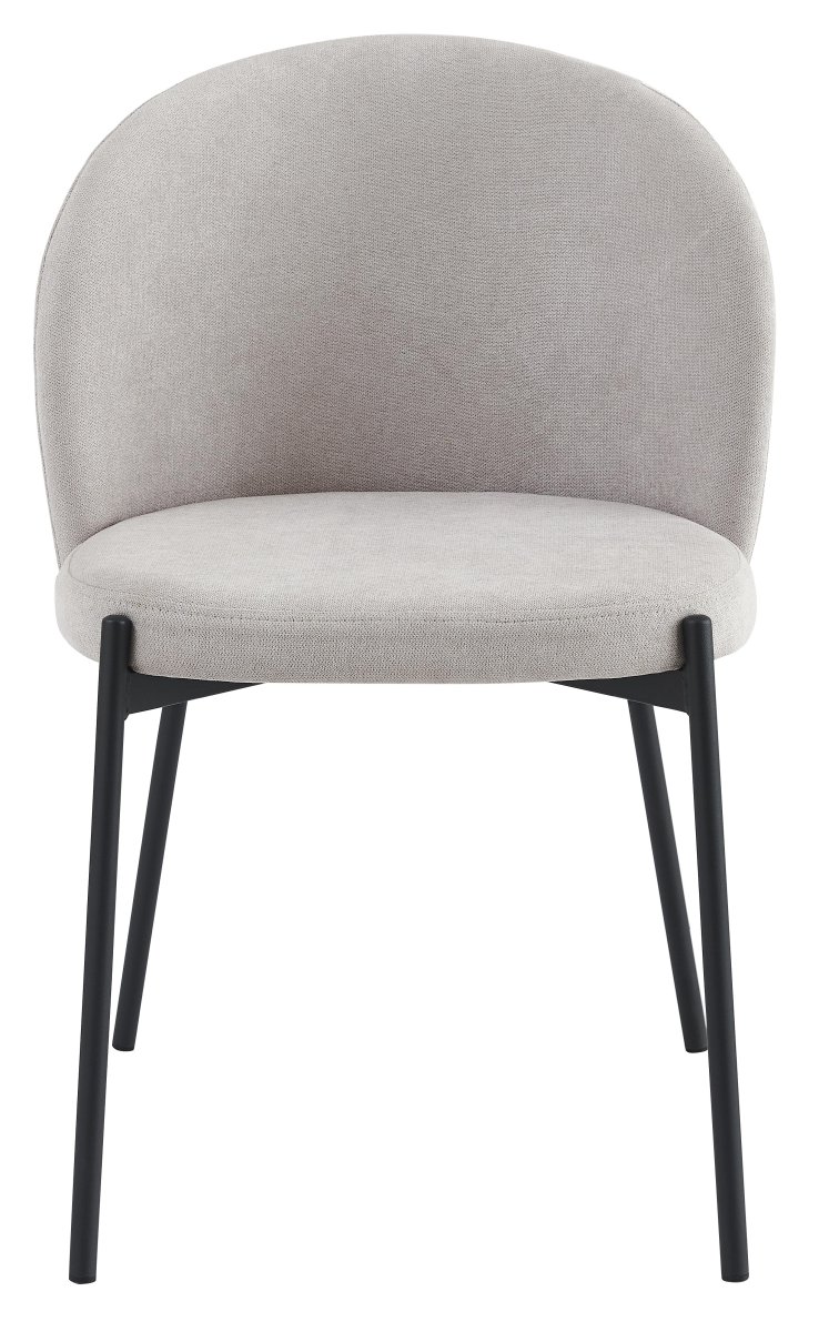 shelly_grigia1 Sedia Shelly in Tessuto Beige con Gambe Nere