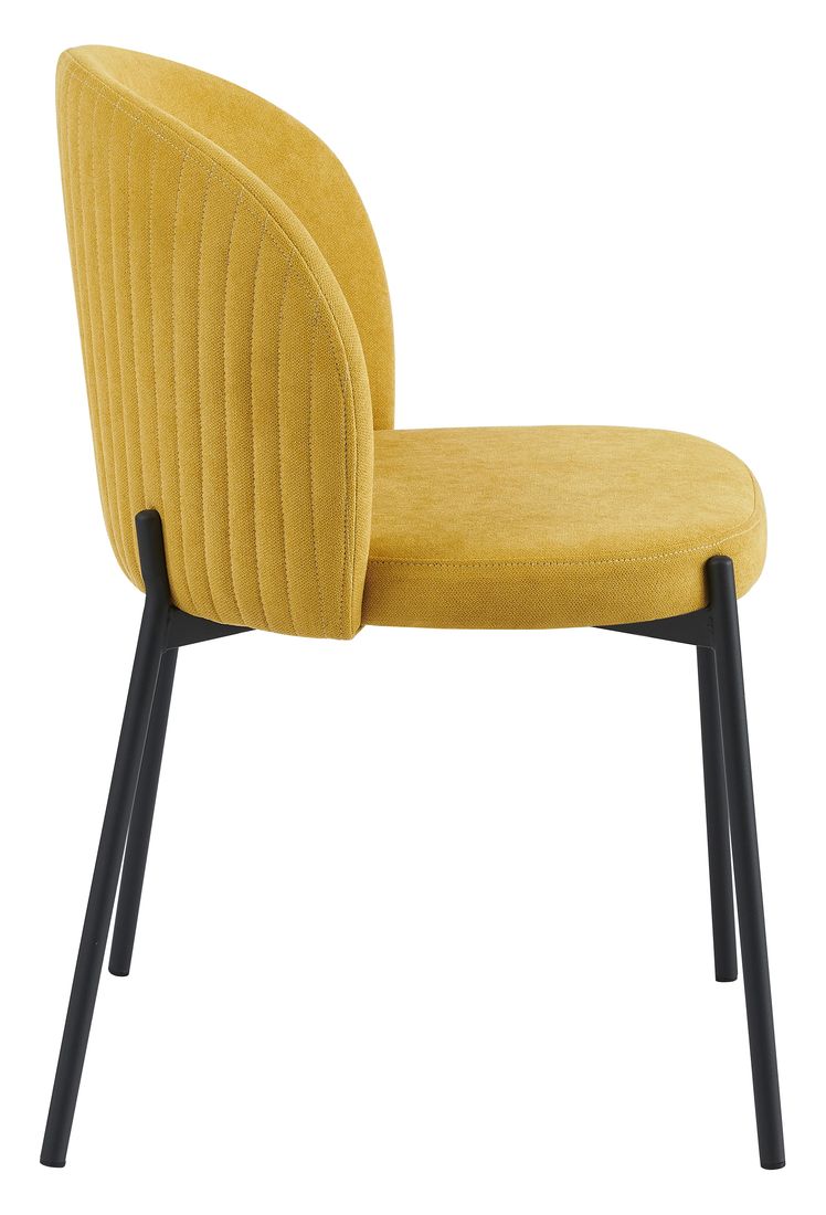 shelly_senape2 Sedia Shelly in Tessuto Senape con Gambe Nere