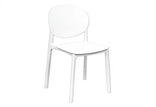 Sedia Eloise in polipropilene bianca