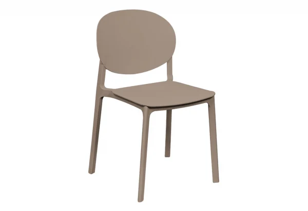 Sedia Eloise in polipropilene tortora