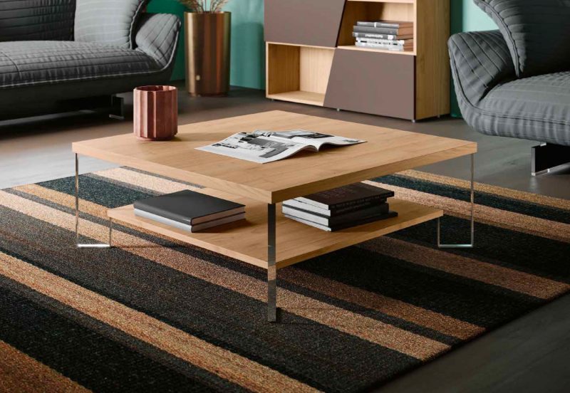 Tavolino in legno e metallo DOUBLE