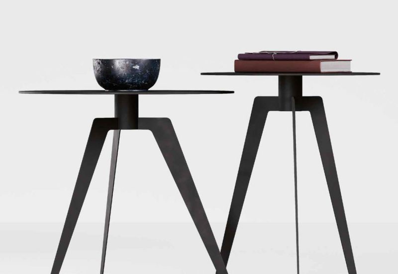 Tavolino in metallo nero TRICK