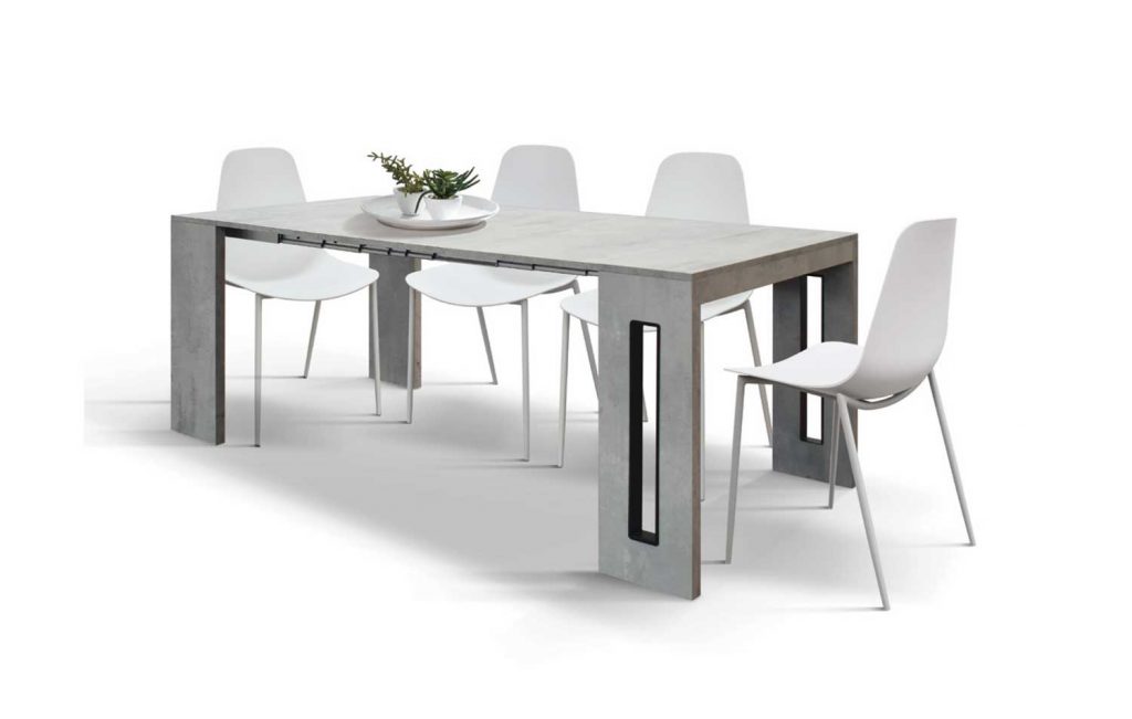Tavolo Consolle Allungabile Grigio Cemento = 295cm