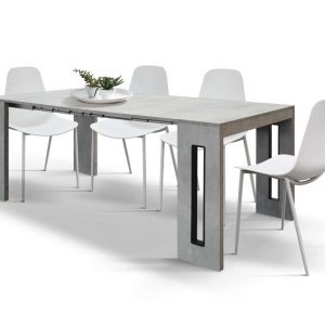 Tavolo Consolle Allungabile Grigio Cemento = 295cm