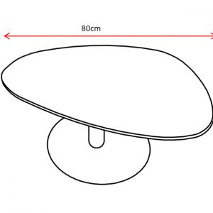 Tavolino Plectrum 80x60 cm – Design Moderno con Piano Effetto Marmo | Varianti Colore