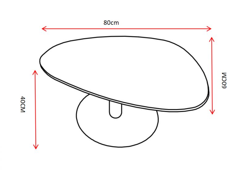 Tavolino Plectrum 80x60 cm – Design Moderno con Piano Effetto Marmo | Varianti Colore