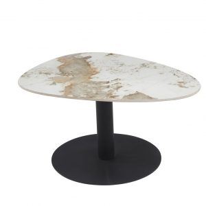 Tavolino Plectrum 80x60 cm – Design Moderno con Piano Effetto Marmo | Varianti Colore