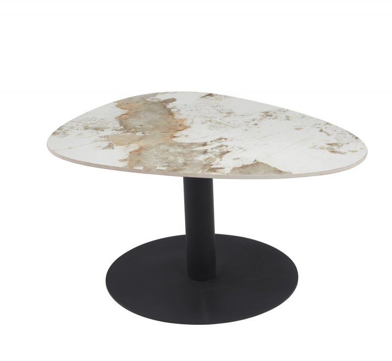 Tavolino Plectrum 80x60 cm – Design Moderno con Piano Effetto Marmo | Varianti Colore