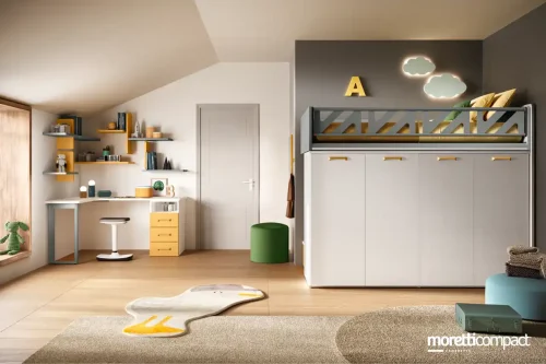 Cameretta Moretti Compact K109 a Soppalco Level Smart