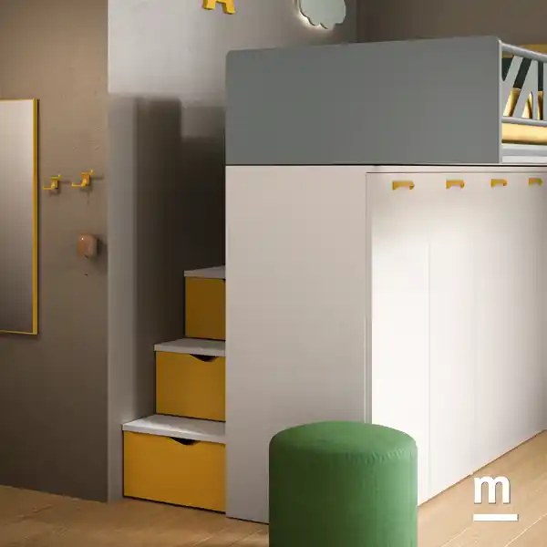 Cameretta Moretti Compact K109 a Soppalco Level Smart