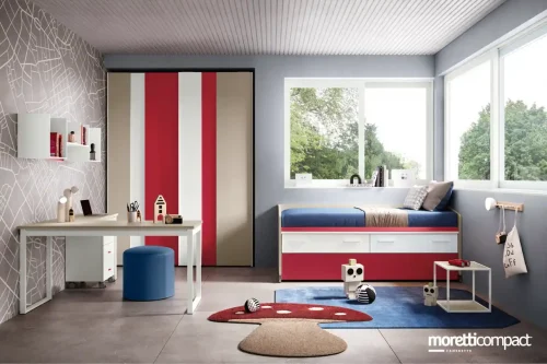 Cameretta Moretti Compact K110 con Letto Space Idea