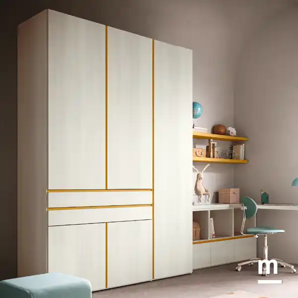 Cameretta Moretti Compact K113 con Armadio Angolare e Scrivania