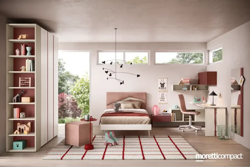 Cameretta Moretti Compact K115 con Letto Imbottito