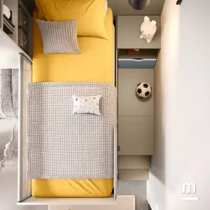 Cameretta Moretti Compact K118 con Soppalco e Divano Letto