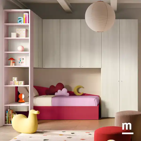 Cameretta Moretti Compact K119 con Ponte e Libreria