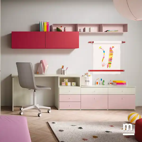 Cameretta Moretti Compact K119 con Ponte e Libreria