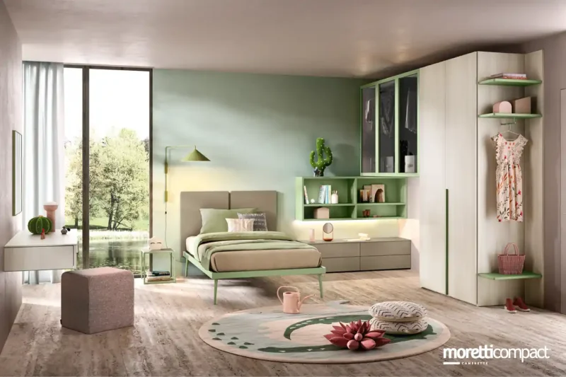 Cameretta Moretti Compact K120 con Armadio a Ponte