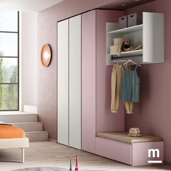 Cameretta Moretti Compact K121 con Armadio Battente e Panca