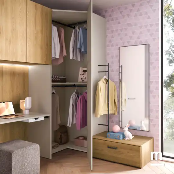 Cameretta Moretti Compact K122 con Cabina Armadio e Ponte