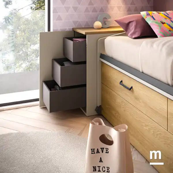 Cameretta Moretti Compact K122 con Cabina Armadio e Ponte