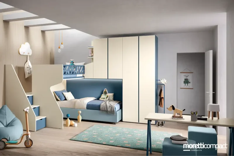 Cameretta Moretti Compact K123 con Soppalco Concept