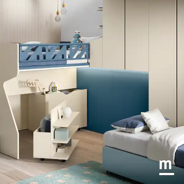 Cameretta Moretti Compact K123 con Soppalco Concept