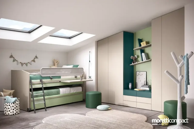 Cameretta Moretti Compact K124 per Mansarda