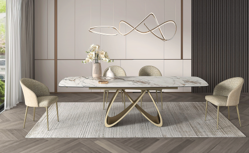 Art.2300DF2107-1C-scaled Art. 60/01 Tavolo Allungabile Infinity in Ceramica Calacatta Marble
