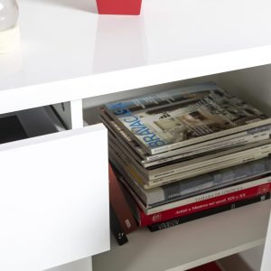 51YRmQ5AYpL._AC_SL1500_ 155/06 Cassettiera della Linea MUNDI con 4 Cassetti e 1 Anta, Cassettiera Bianca