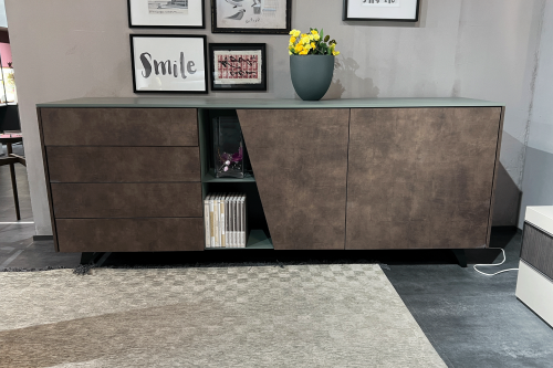 Madia moderna INFINITY DIAGONAL 2 ante + 4 cassetti + vano a giorno  – TOMASELLA – OFFERTA