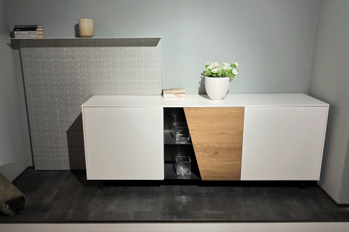 Madia moderna DIAGONAL 3 ante + Boiserie con mensola – TOMASELLA – OFFERTA